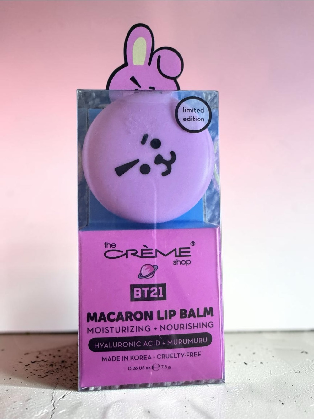 The Creme Shop BT21 Macaron Lip Balm in Rose